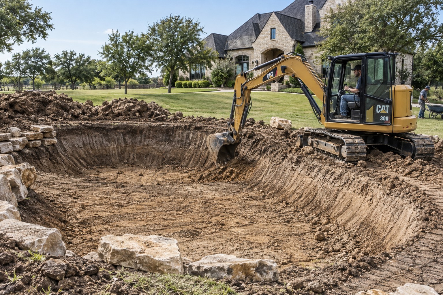 Pond work