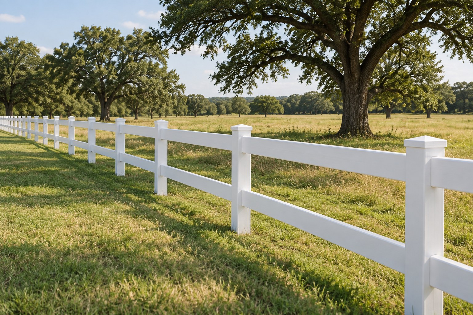 PVC double-rail fences